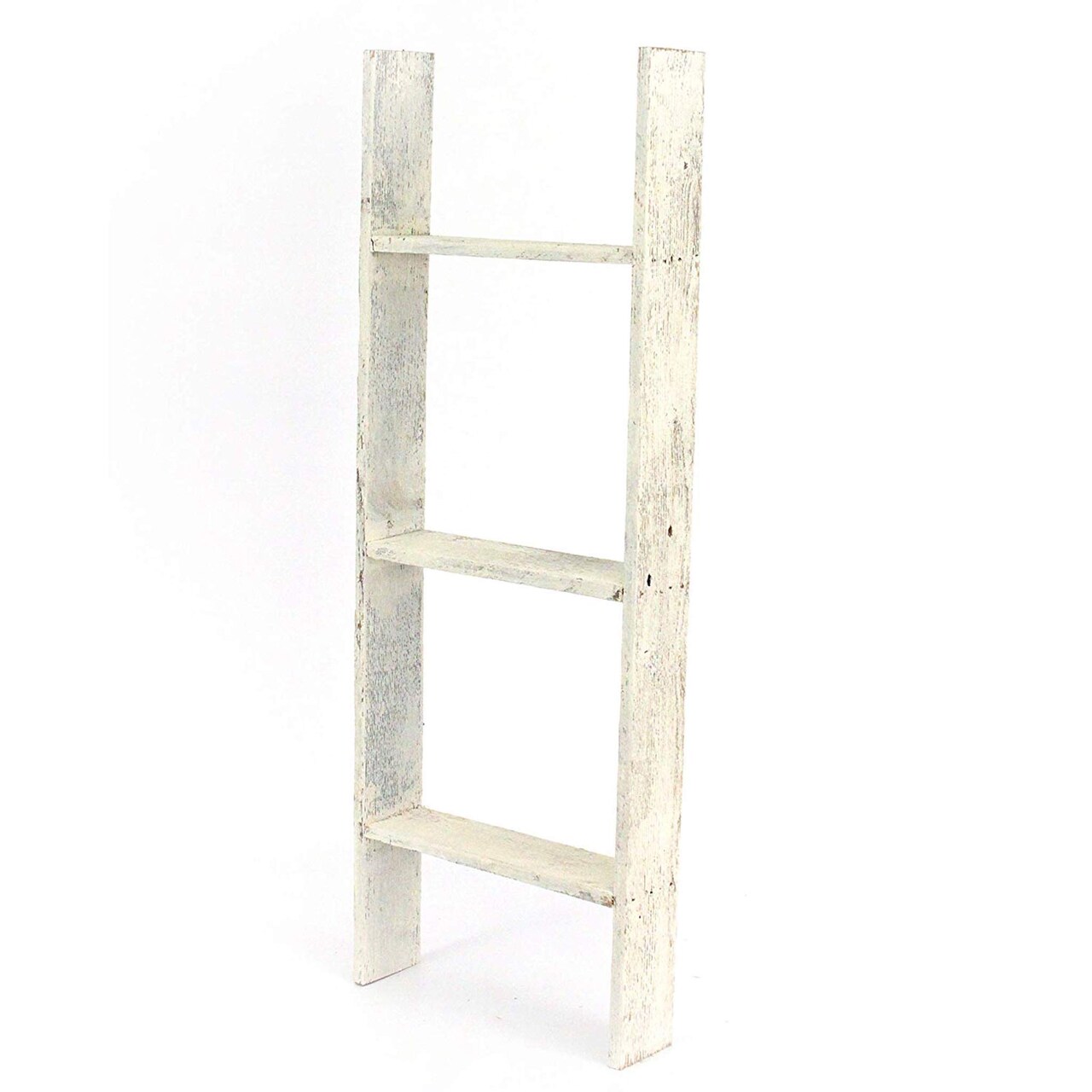 Rustic Farmhouse 5ft Reclaimed Wood Decorative Bookcase Picket Ladder
